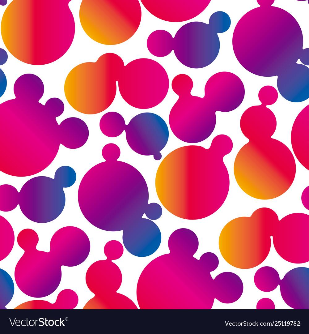 Gradient fluid bubbles seamless pattern