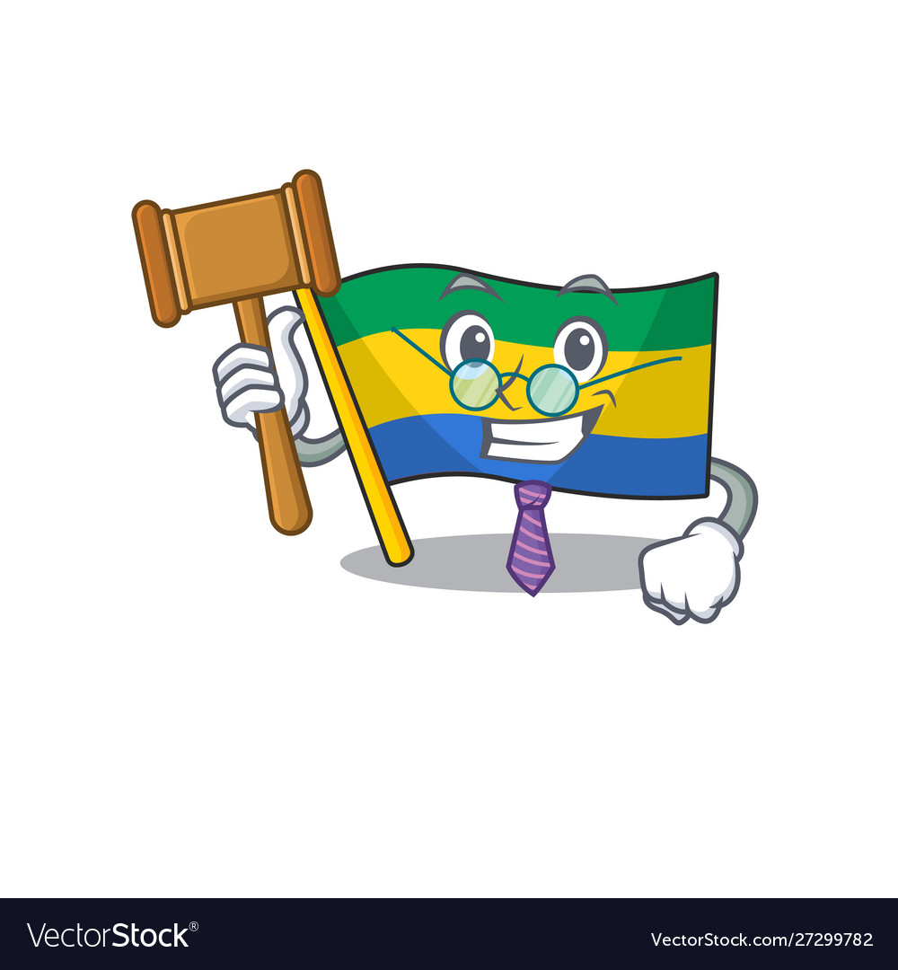 Judge flag gabon stored in drawer character