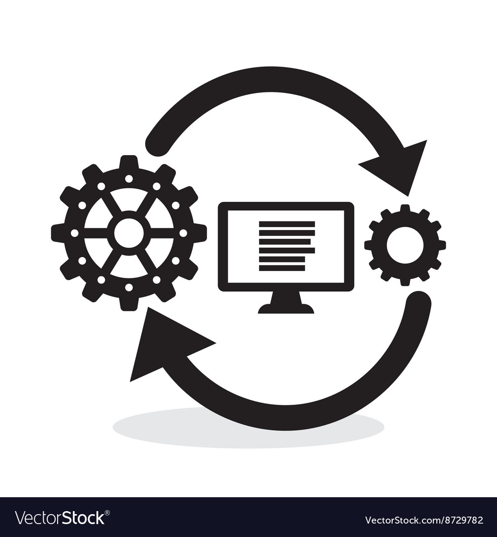 Process design solution and business concept Vector Image