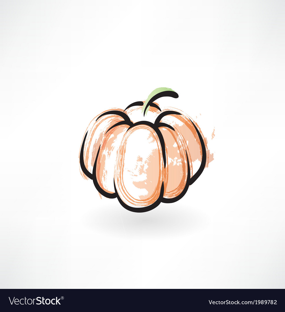 Pumpkin grunge icon