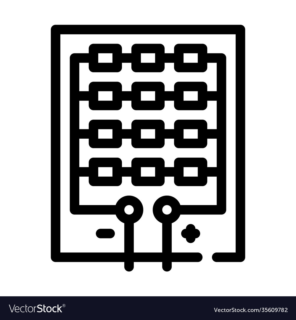 Solar panel structure line icon Royalty Free Vector Image