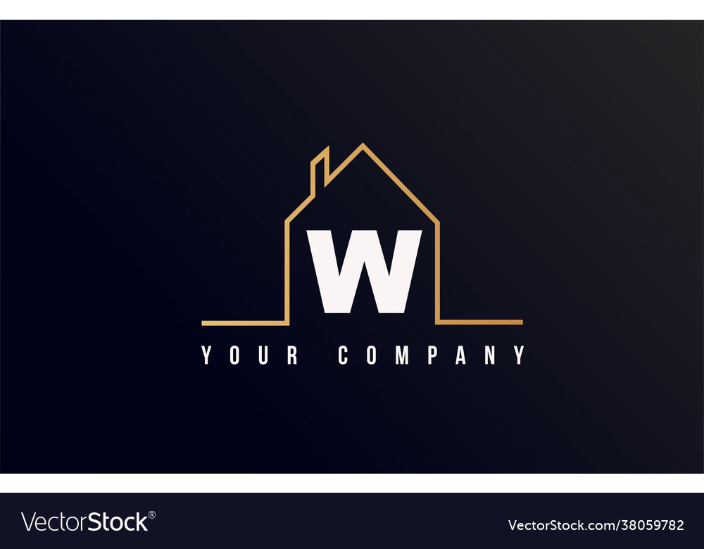 W house alphabet letter icon logo design