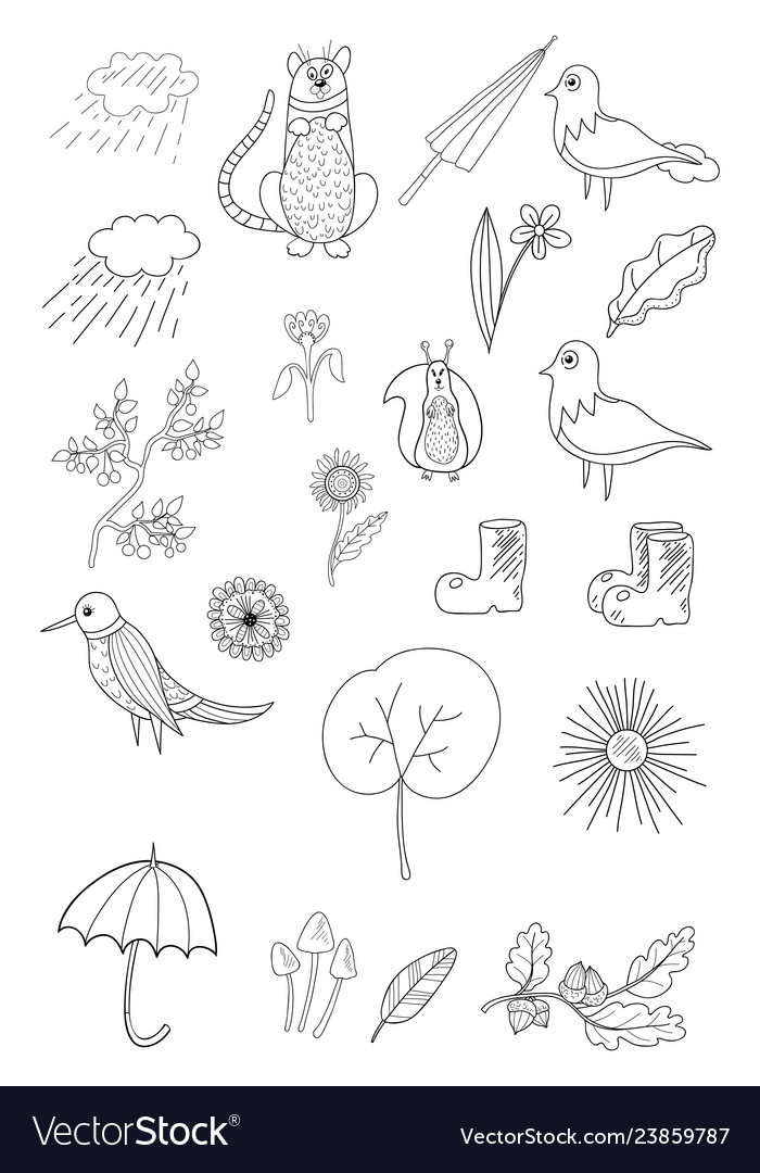 A set of design elements for relaxing vector image A set of design elements for relaxing