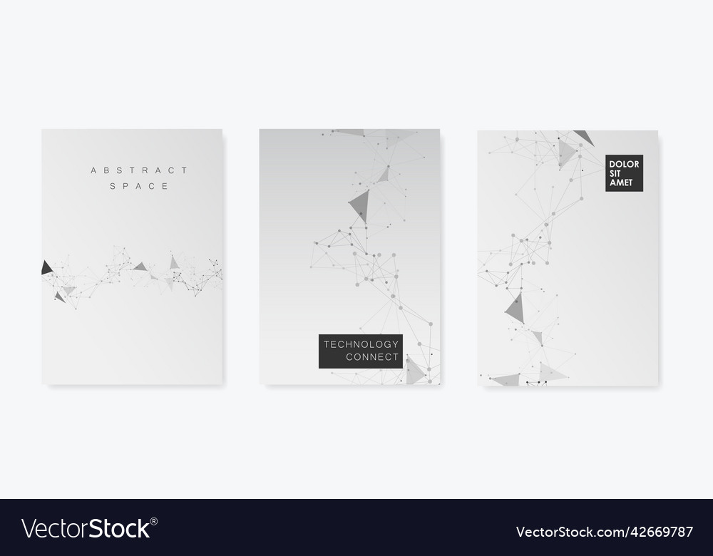 Abstract polygonal with connecting dots and lines vector image Abstract polygonal with connecting dots and lines