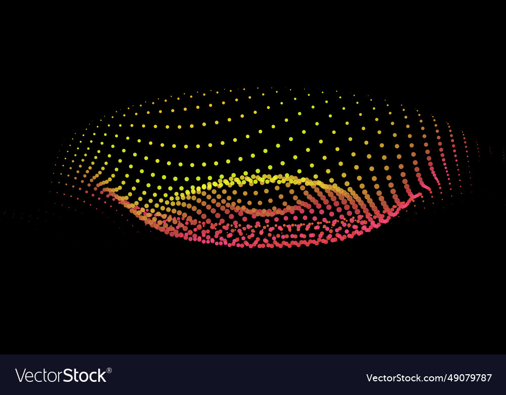 Abstract waveform net pulsating hole dots nodes