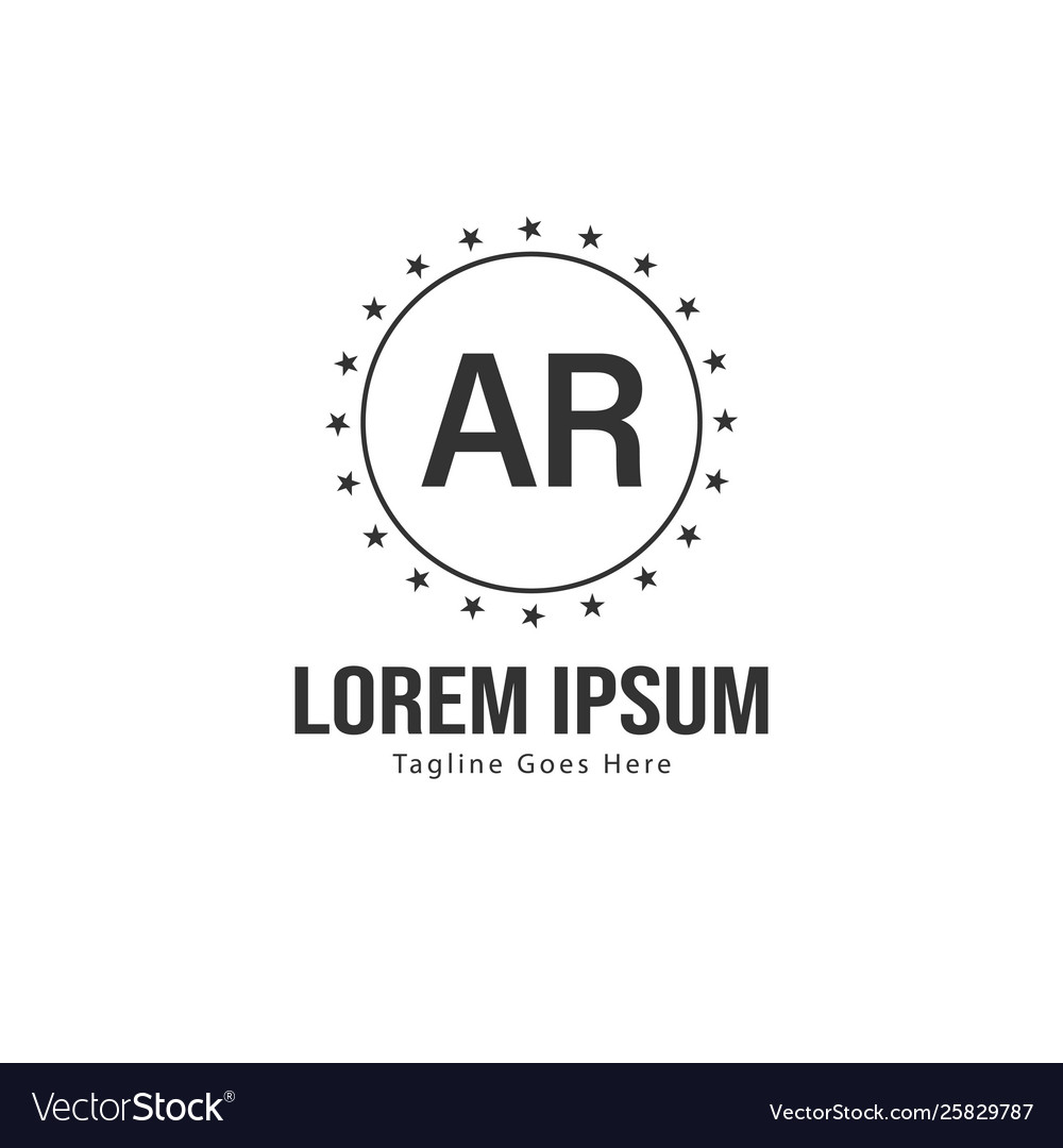 Ar letter logo design creative modern letters