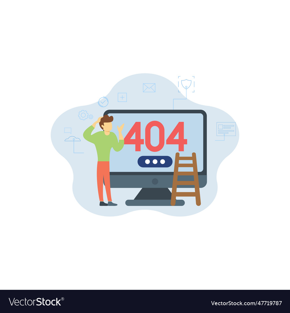 Boy is working on 404 error