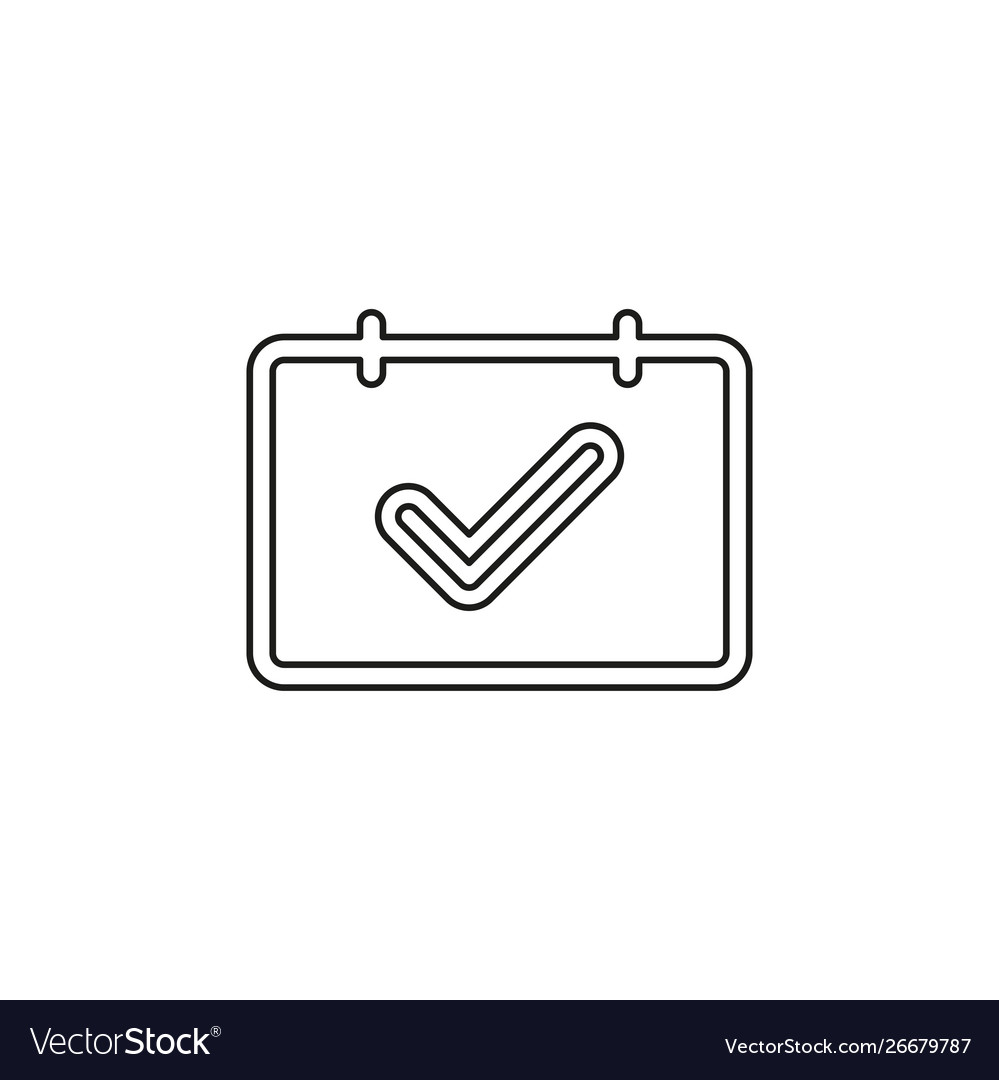 Calendar checkmark icon event vector image Calendar checkmark icon event