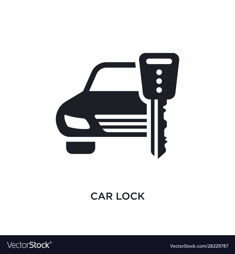Car lock isolated icon simple element from