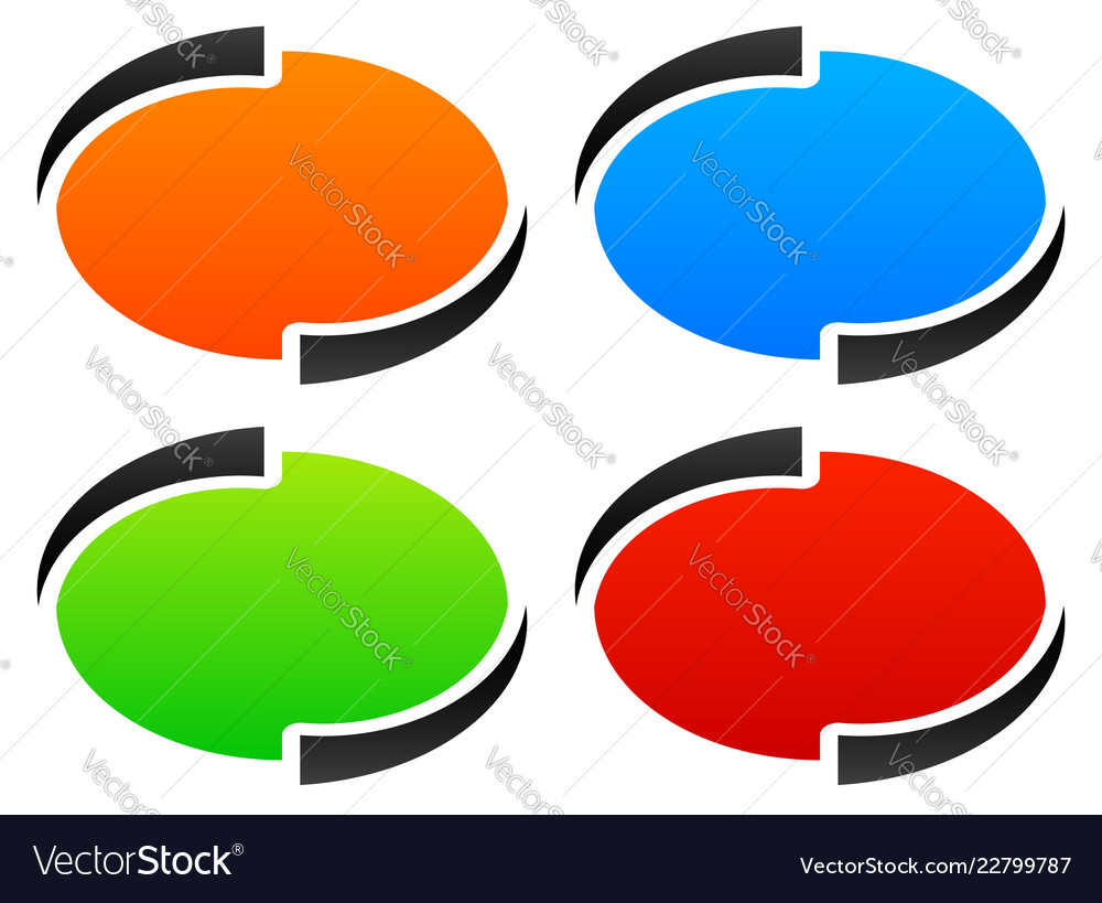 Circle oval ellipse design elements backgrounds Vector Image