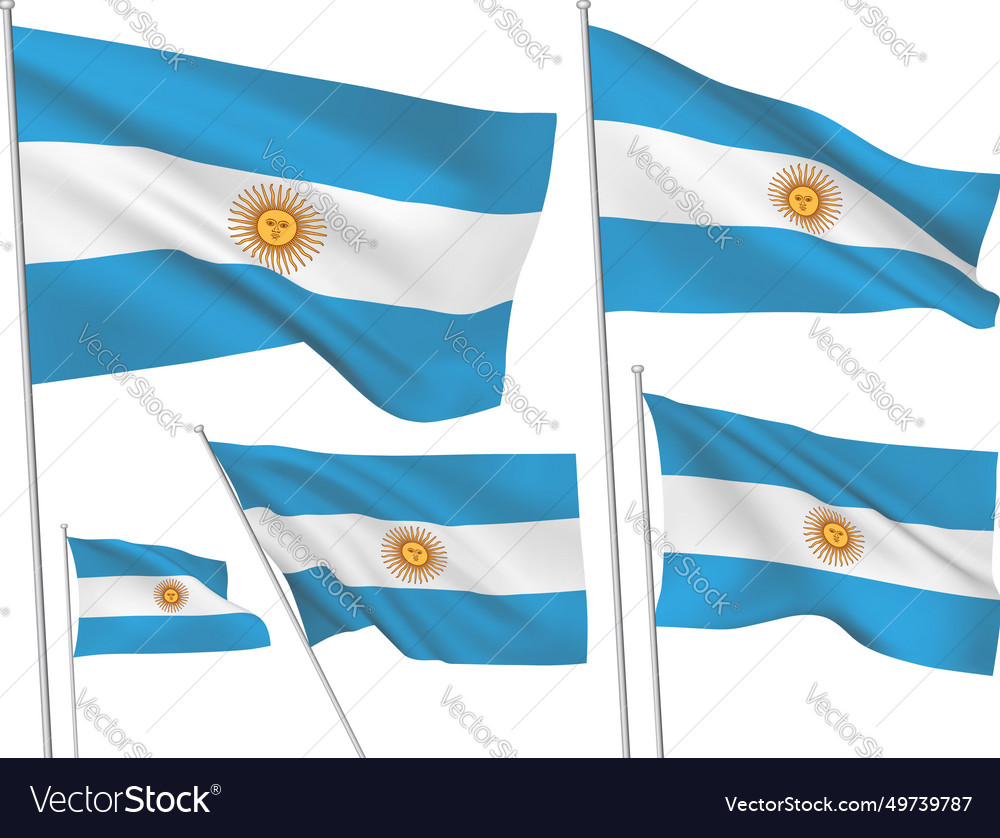 Flags of argentina Royalty Free Vector Image - VectorStock