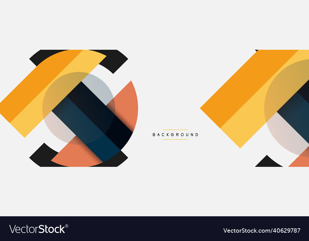 Geometric shapes composition abstract background