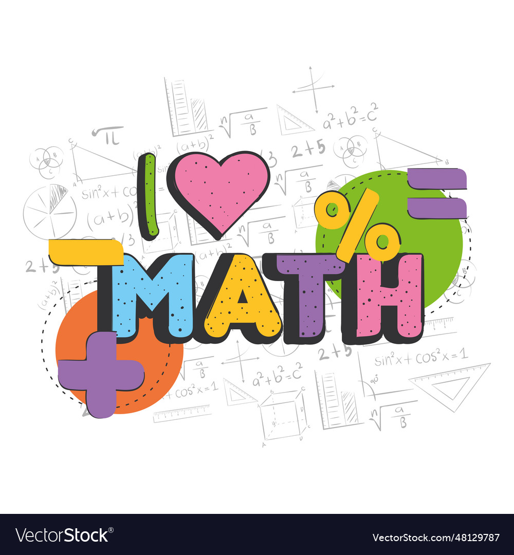 Isolated math lettering with mathematical