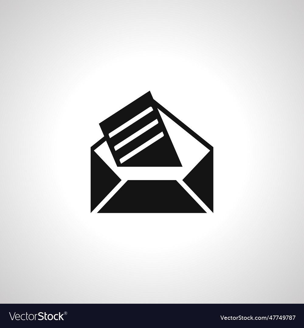 Mail icon open envelope