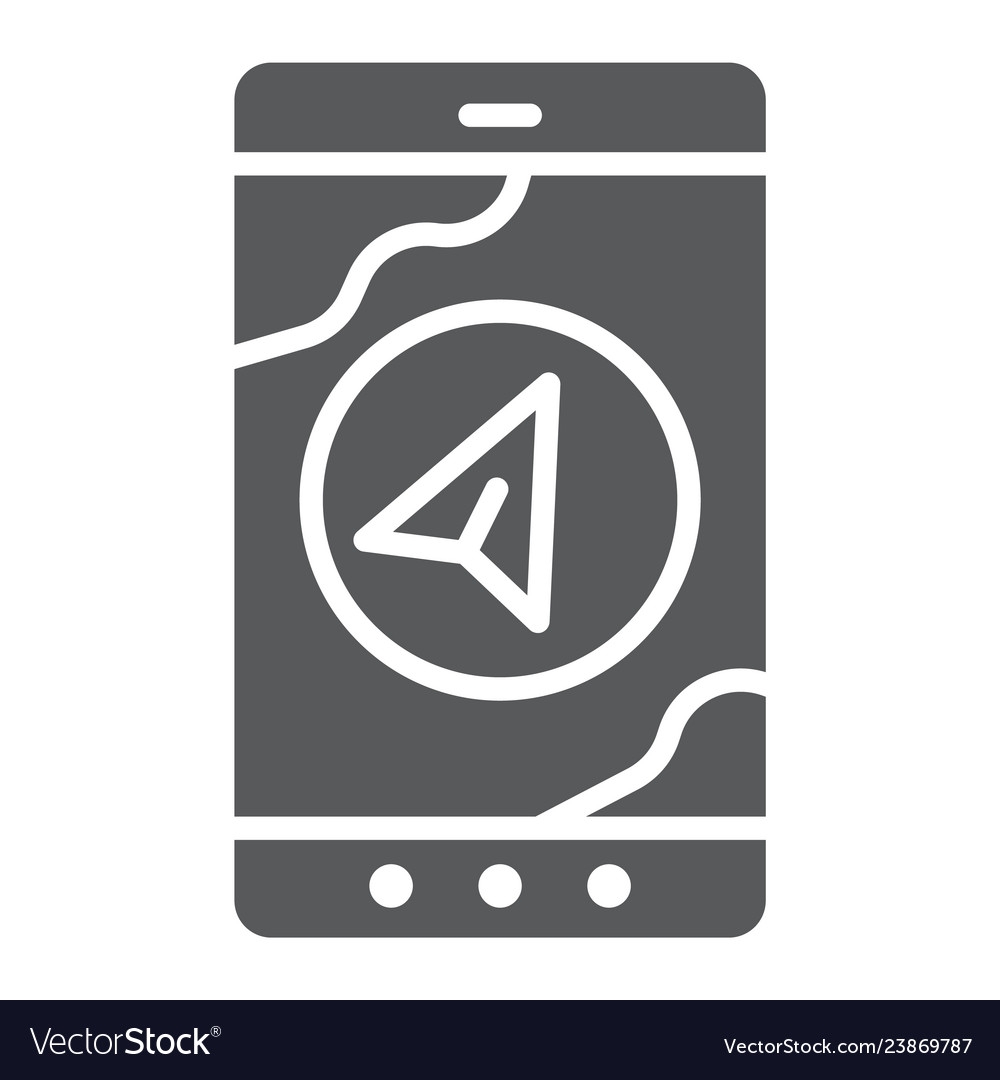 Navigation glyph icon gps and location arrow