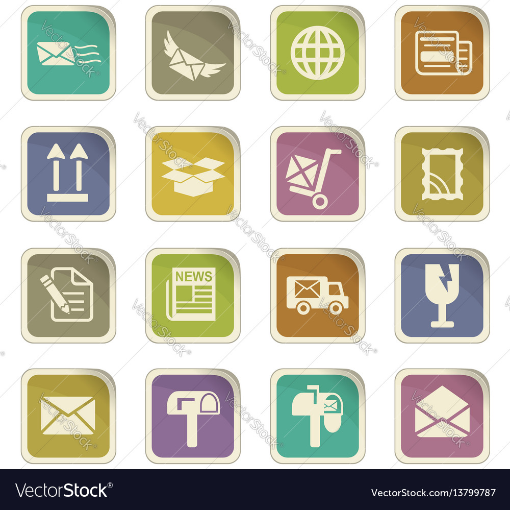 Post service icon set