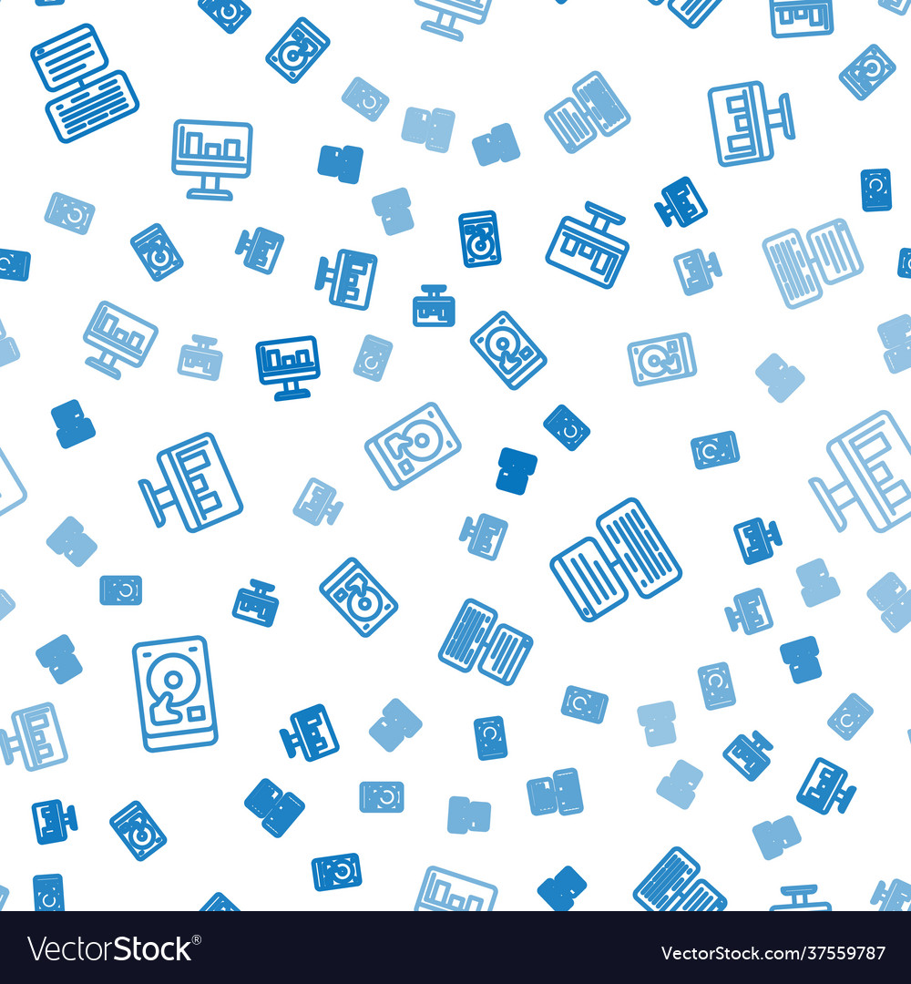 Set line hard disk drive hdd server data web vector image Set line hard disk drive hdd server data web