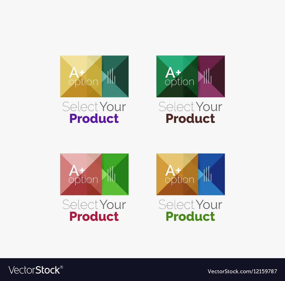 Set of square abstract background templates