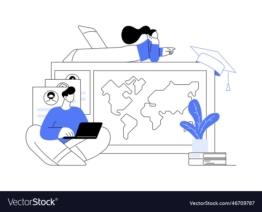 Smart spaces abstract concept vector image Smart spaces abstract concept