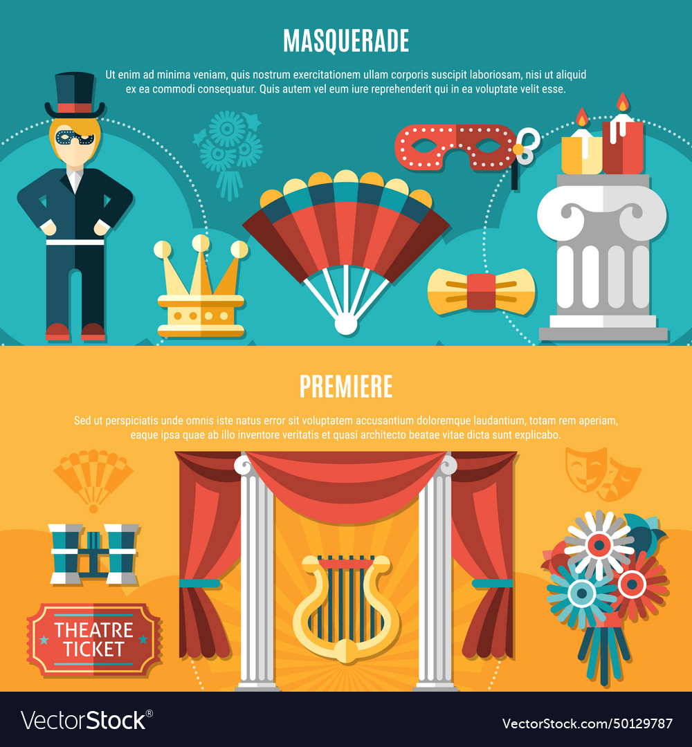 Theatre flyer set Royalty Free Vector Image - VectorStock