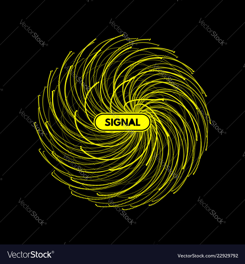 Array mit dynamischen Partikeln 3d Technologie-Stil vector image Array mit dynamischen Partikeln 3d Technologie-Stil