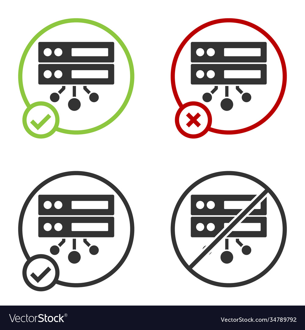 Black server data web hosting icon isolated Vector Image Black server data web hosting icon isolated