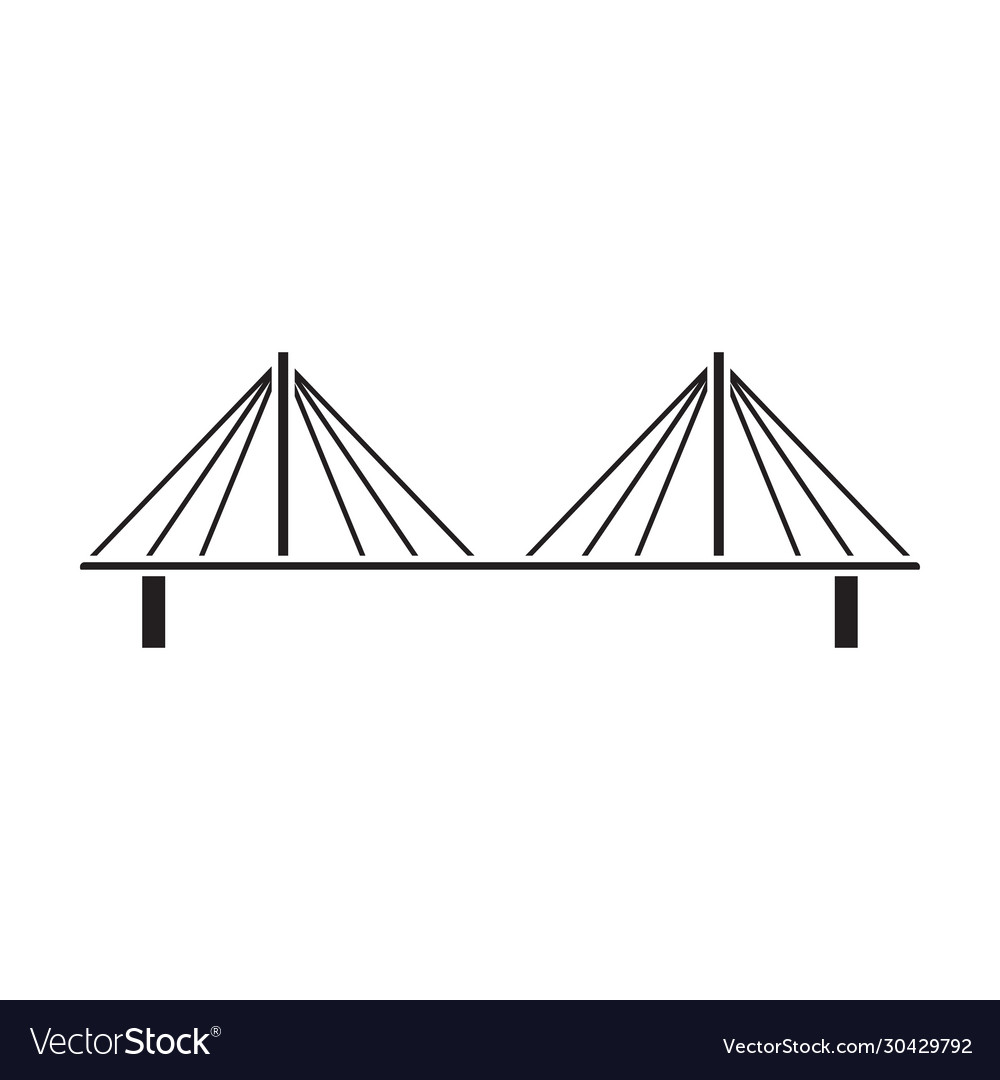 Bridge iconblack icon isolated Royalty Free Vector Image