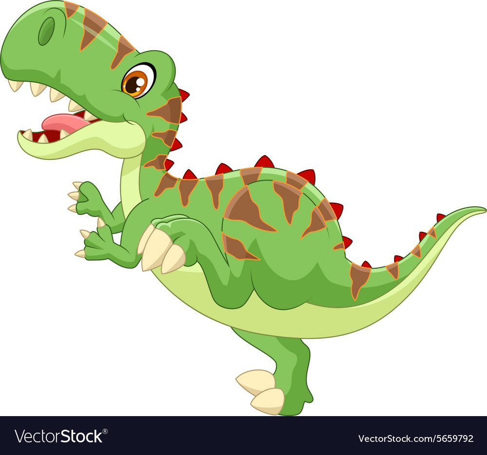 Cartoon Cute tyrannosaurus cartoon Royalty Free Vector Image