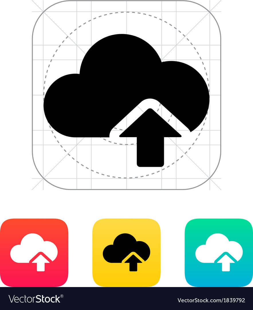 Cloud computing upload icon