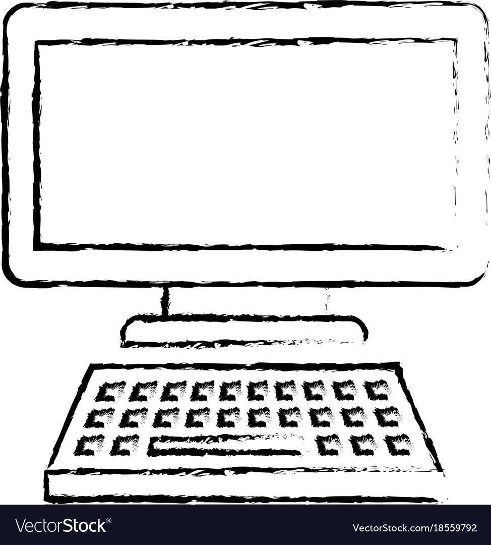 Computer monitor with keyboard technology gadget
