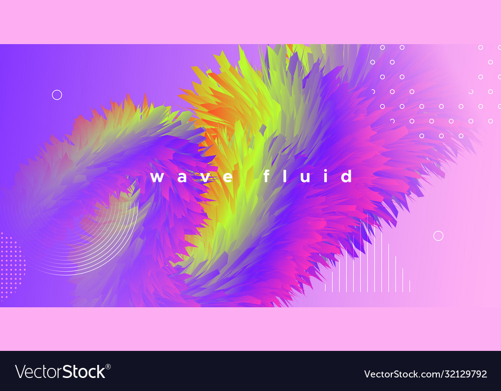 Dynamic color fluid 3d concept gradient motion vector image Dynamic color fluid 3d concept gradient motion