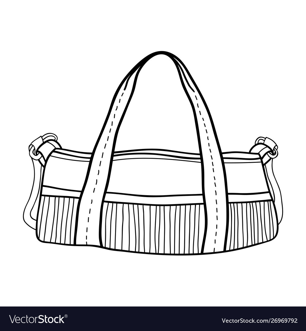 Female bag black and white fashion Royalty Free Vector Image