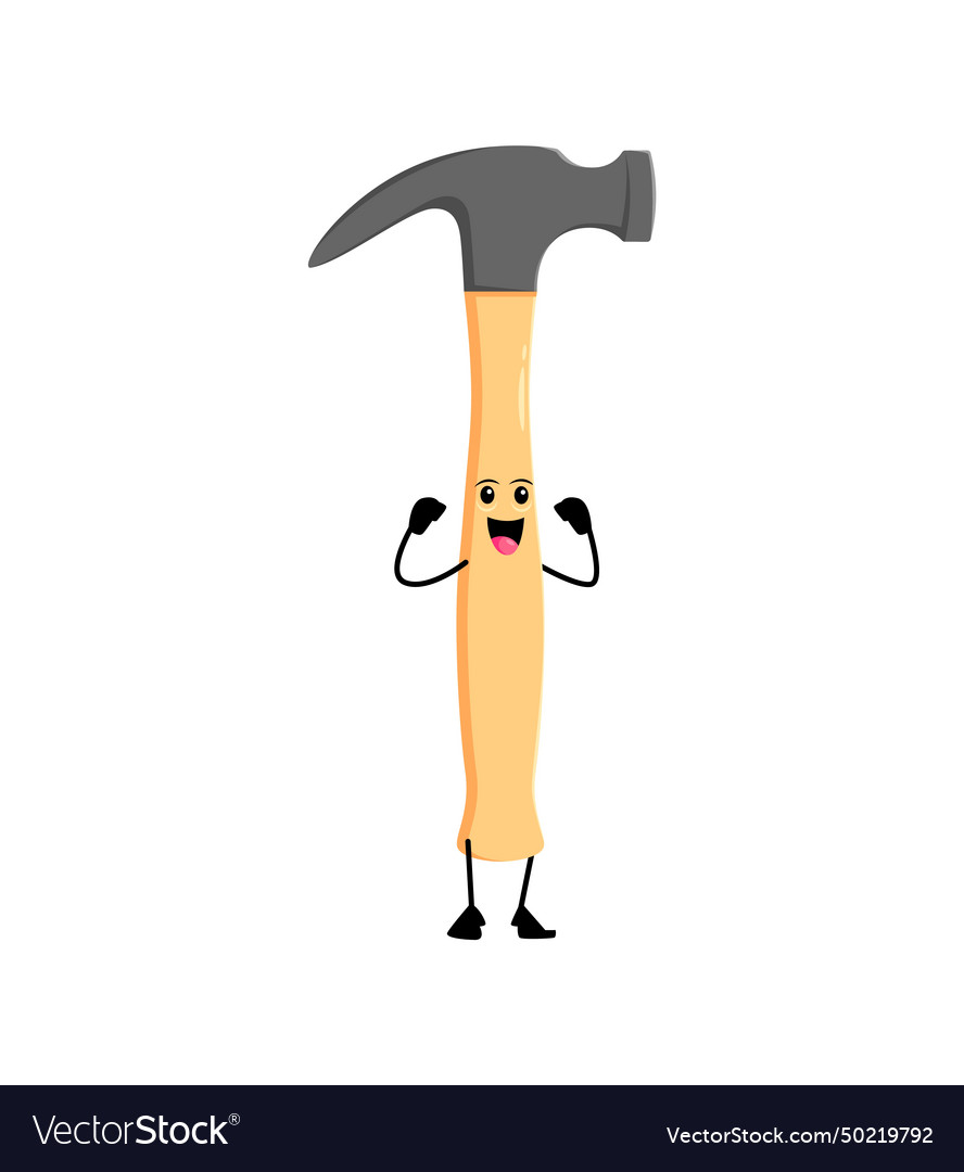 Lustiger Cartoon Hammer Charakter