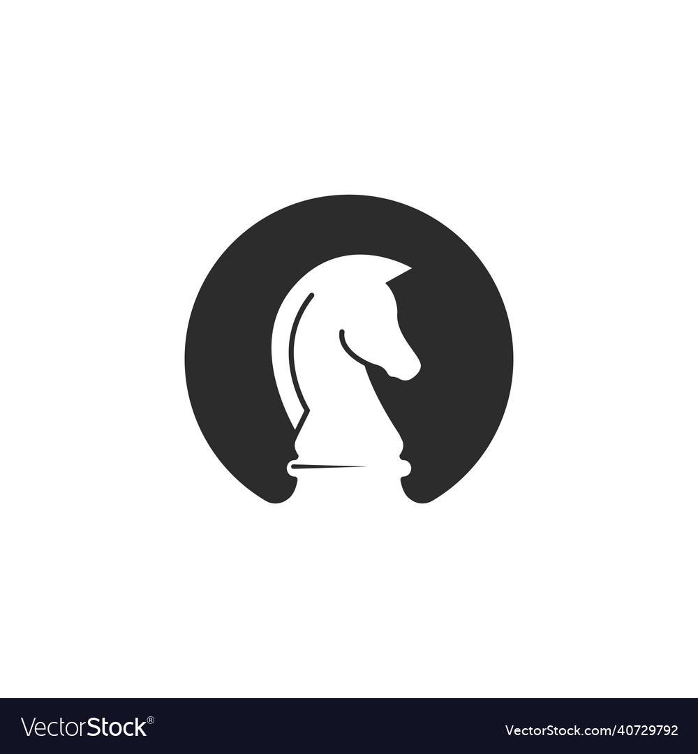 Horse piece chess isolated icon Royalty Free Vector Image