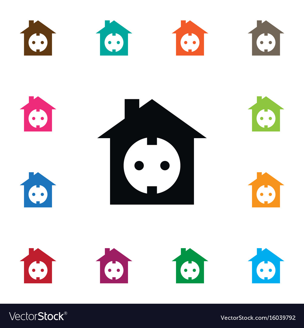 Isolated socket icon edifice element can
