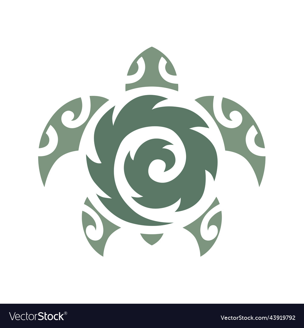 Maori polynesian ethno tribal boho style turtle vector image Maori polynesian ethno tribal boho style turtle
