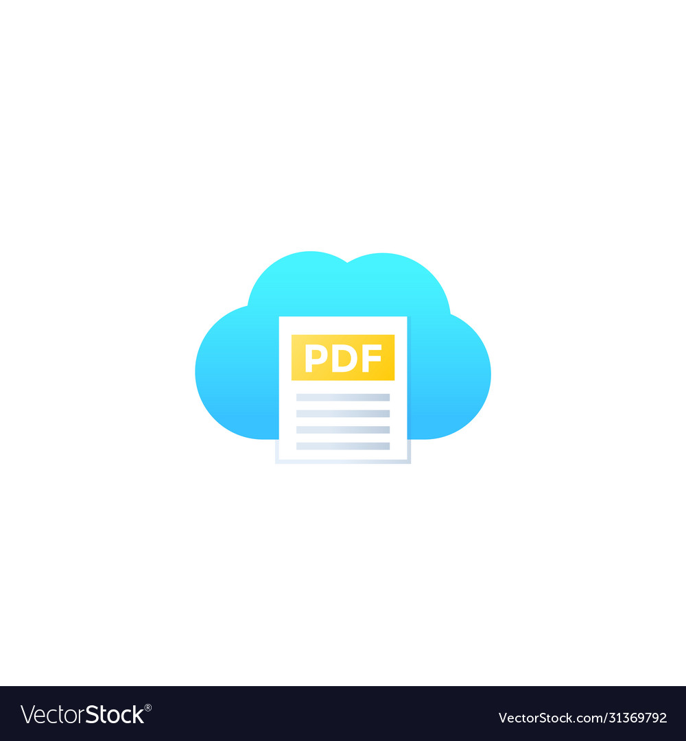Pdf document upload to cloud icon for web