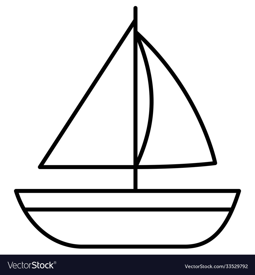 Sailing boat icon summer vacation related