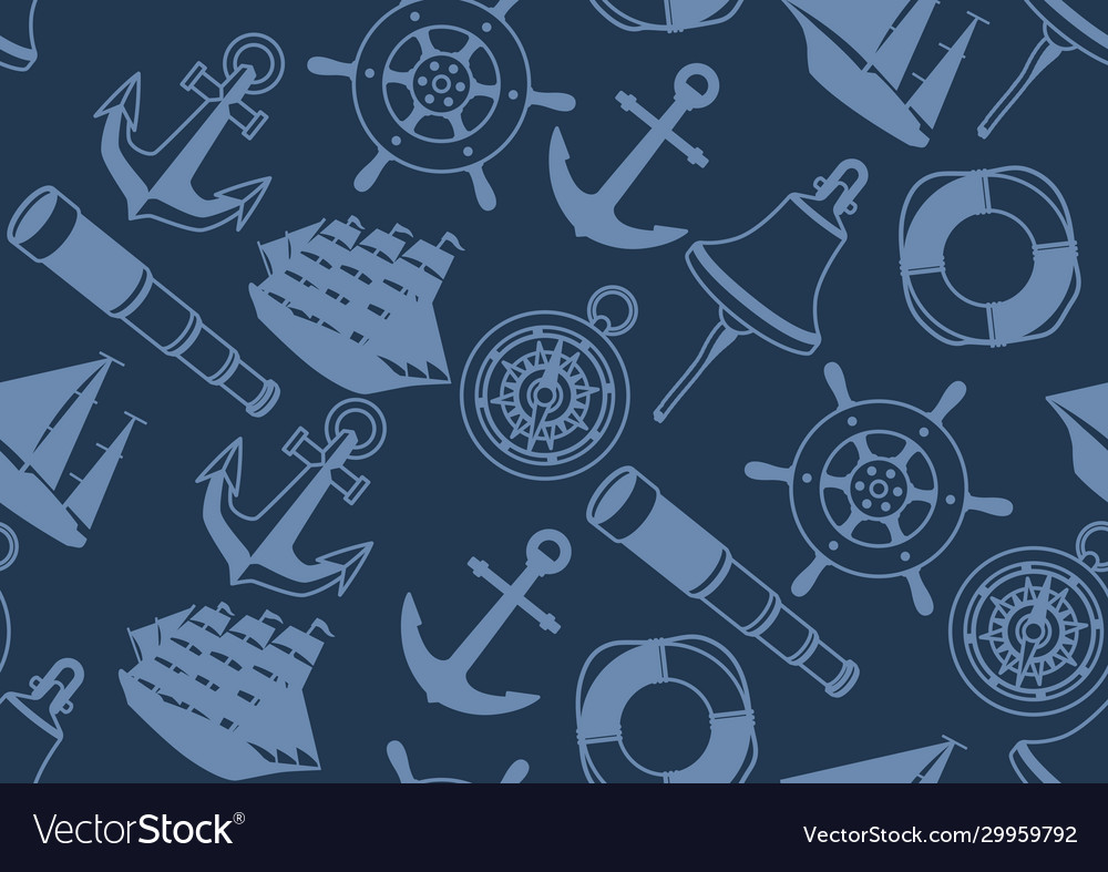 Seamless pattern with symbols and items