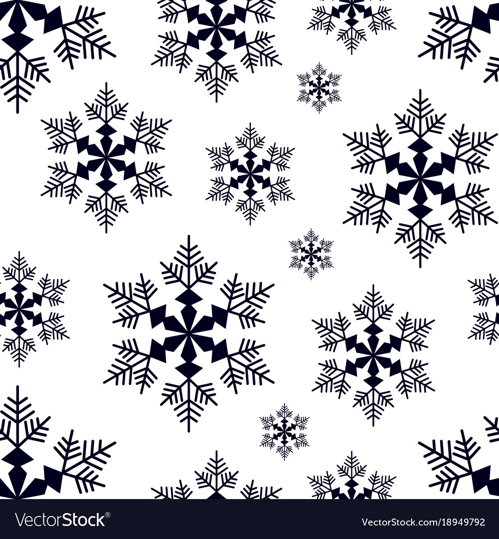 Snowflake seamless pattern