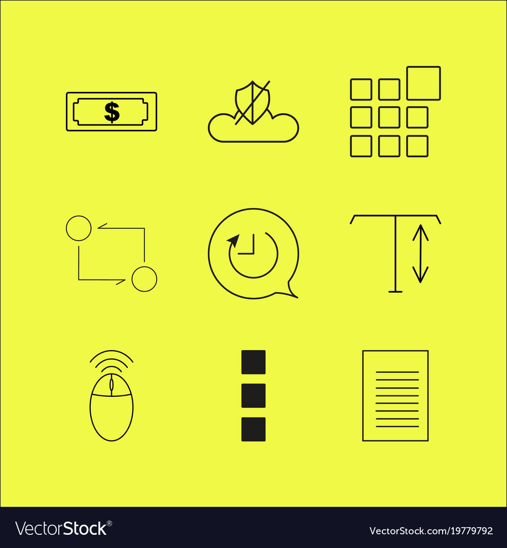 Web linear icon set simple outline icons