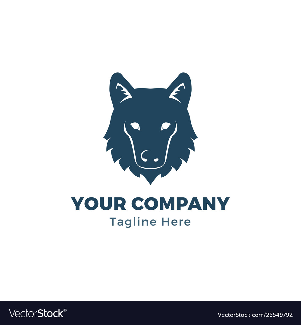 Wolf head logo template