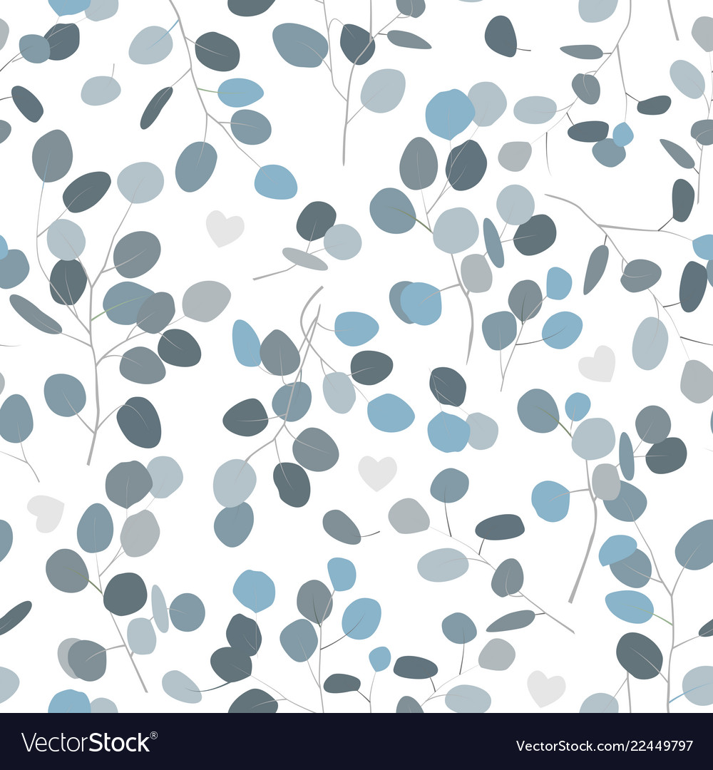 Eucalyptus Herz Nahtlose Muster