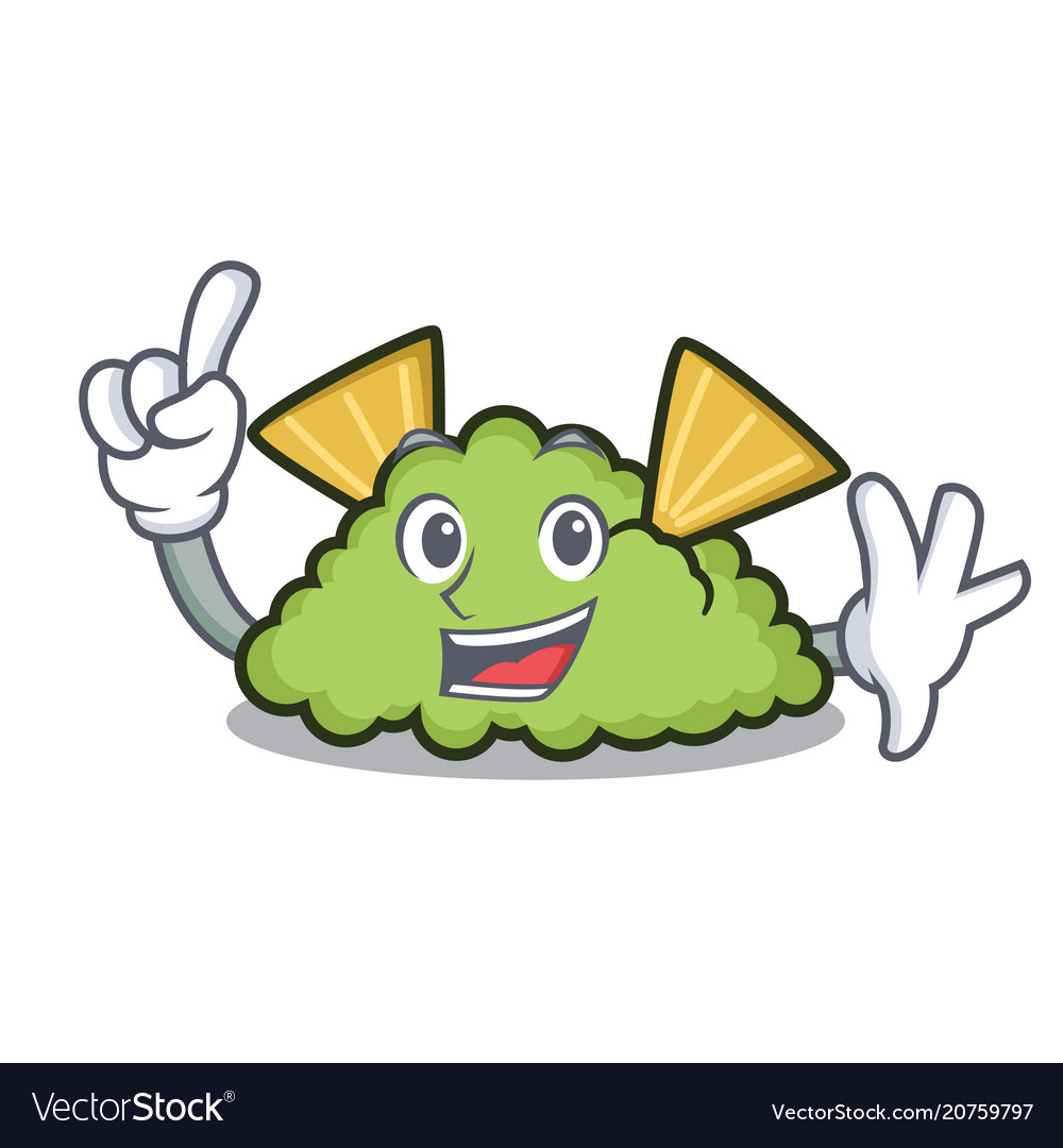 Finger guacamole mascot Cartoon Stil vector image Finger guacamole mascot Cartoon Stil