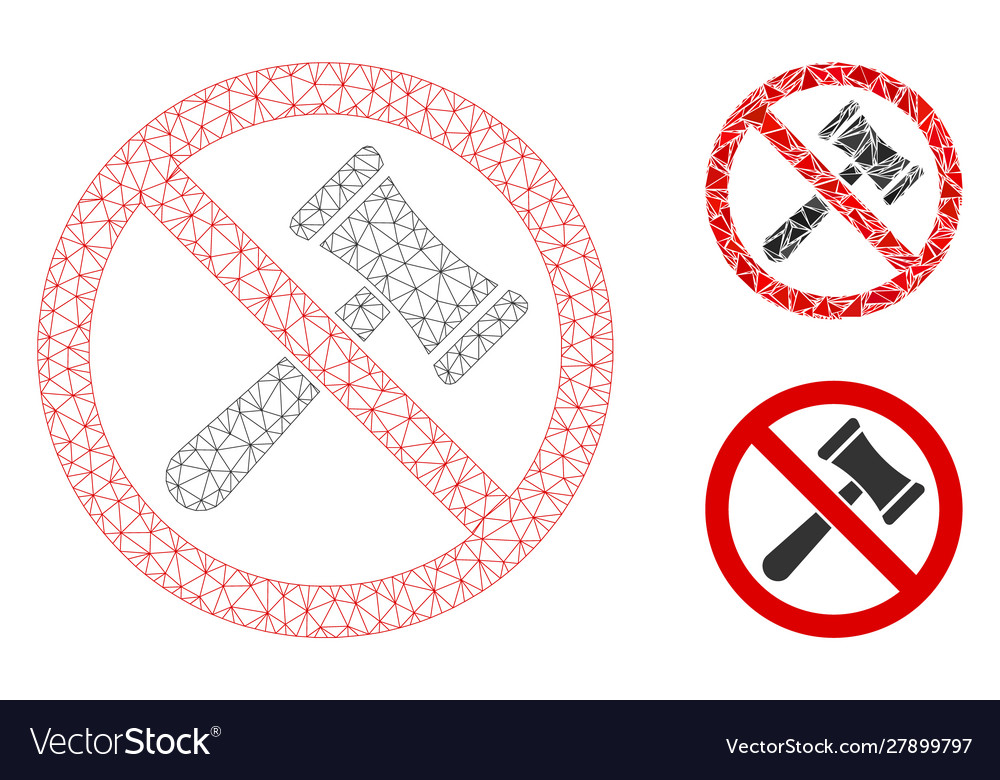 No bids mesh wire frame model and triangle vector image No bids mesh wire frame model and triangle