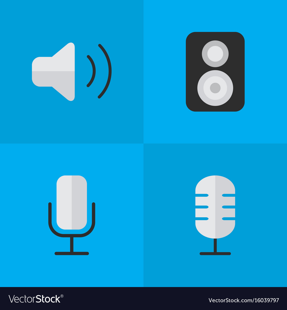 Set of simple sound icons