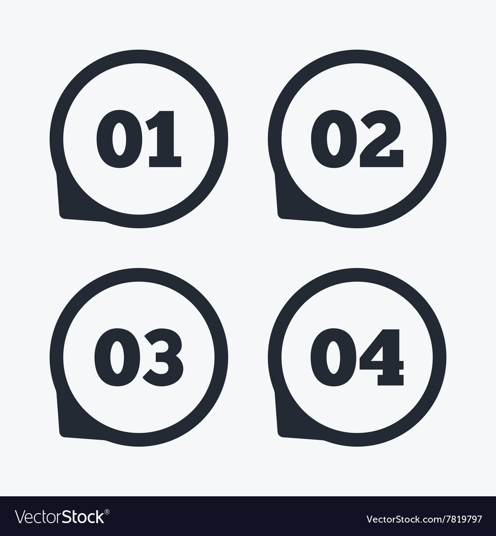Step Sequence Icons - One, Two, Three, Four
