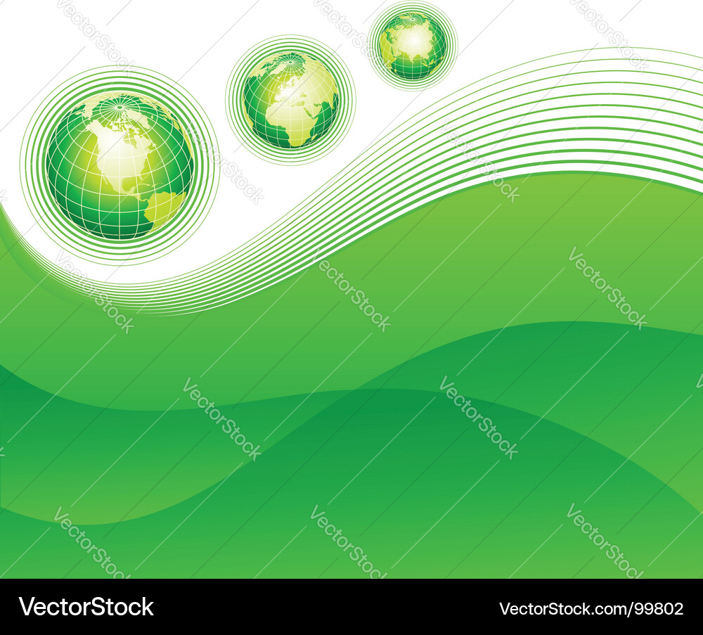 Abstract background with globes Royalty Free Vector Image