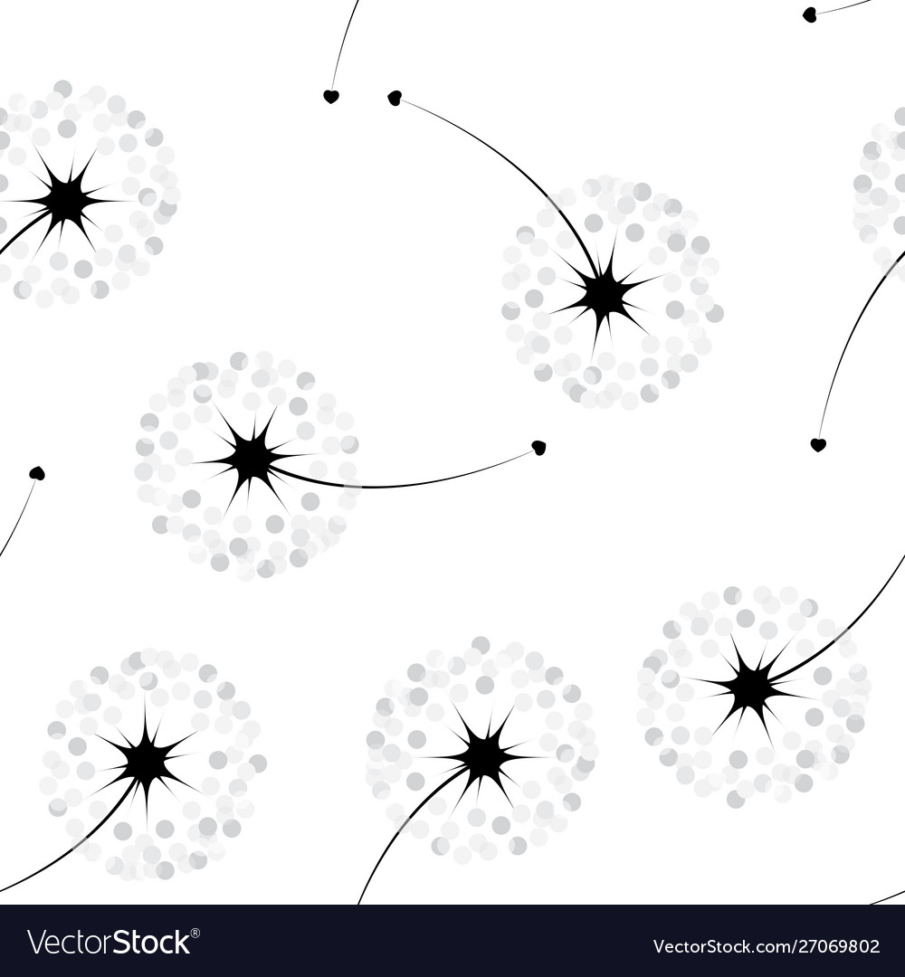 Abstract dandelion seamless pattern background vector image Abstract dandelion seamless pattern background