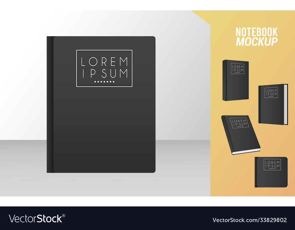 Book mockup color black icon